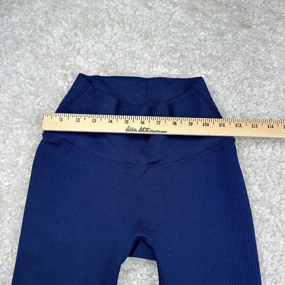 Balance Athletica Linear High Rise Ribbed Seamless Legging Navy Blue - Picture 6 of 12